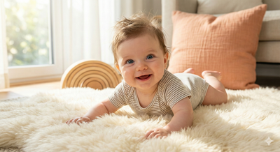 Sleeping baby peacefully in crib